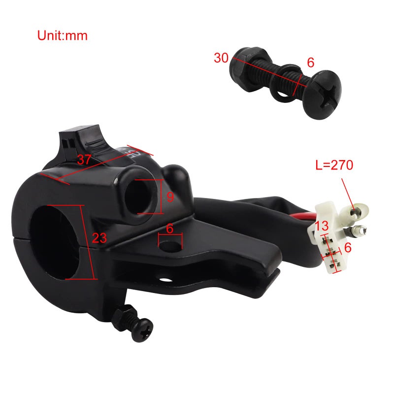 FLYPIG Throttle Housing Switch Start for Yamaha PW 50 PW50 PY50 Peewee 50 Pit Dirt Bike Case Kill Off Run Start Switch 1990-2014 - Image 2